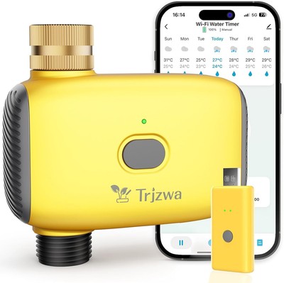 WiFi Water Timer for Garden-Smart Sprinkler Timer w/ Rain Delay&Manual Control A
