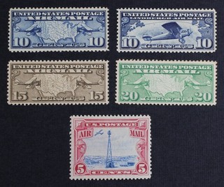 CKStamps: US Air Mail Stamps Collection Scott#C7 C11 Mint NH OG