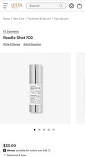 NEW VT Cosmetics CICA X HYALON Reedle Shot 700 Refines Skin Texture 30mL /1oz
