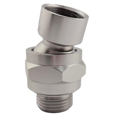 Shower Head Adapter 360° Ball Joint Universal Leak-Proof Brushed Nickel