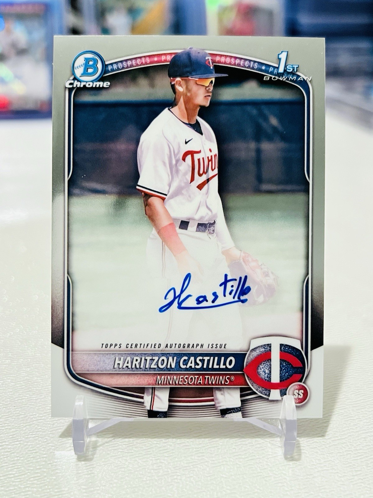 Haritzon Castillo 2025 Bowman Chrome 1st Bowman Auto Minnesota Twins
