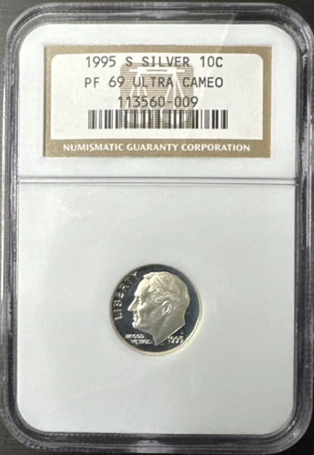 1995-S Silver Roosevelt Dime 10c- NGC PF69 ULTRA CAMEO