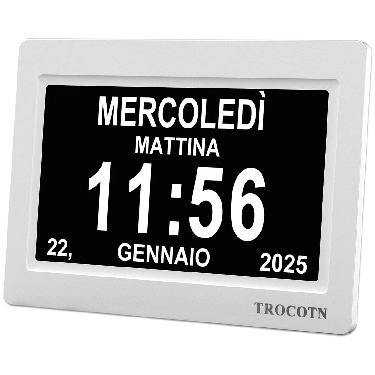 Portamatite Con Sveglia Digitale Multifunzione – Termometro, Calendario, Timer, Display LCD Grandi Cifre, Per Scrivania