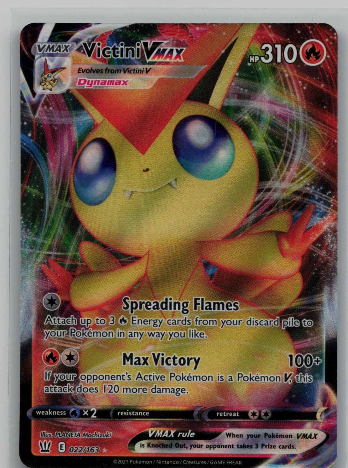 Victini VMAX Ultra Rare SWSH05: Battle Styles 022/163 NM