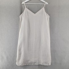 Laude The Label Womens Dress Linen Slip Midi Striped Tank Sundress Size XL