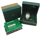 Rolex OysterDate Precision 6694 Vintage Manual Wind 34mm Steel Watch w/ Box LW55
