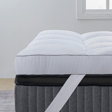 QUEEN ROSE Mattress Topper Queen, Extra Soft Pillow Top White
