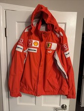 Men's Vintage PUMA/FERRARI Jacket] Size XL - Racing Windbreaker - Patches - RED