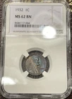 1932-P Lincoln Wheat Cent Penny 1c NGC MS62 BN