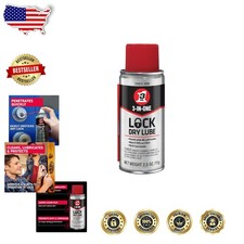 Lock Dry Lube 2.5oz Aerosol - 12 Pack, Quick Dry, Corrosion Protection