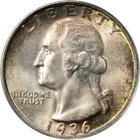 1936-S Washington Quarter GOLD CAC Sticker PCGS MS65 OGH Superb Eye Appeal