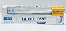 Complete Daily Protection Sensitive Toothpaste with Brush 1 Ounce Pack of 12