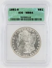 1881-S Morgan Silver Dollar ICG MS64 S$1 San Francisco Minted No Reserve