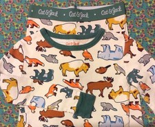 Target CAT JACK Cotton PAJAMAS Woodland Forest ANIMALS Bison MOOSE Fox BEAR 6 LN