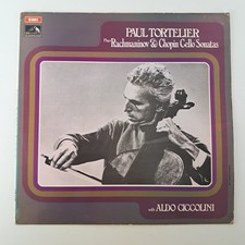 Paul Tortelier Rachmaninov Chopin Cello Sonatas LP UK HMV ASD 2587 EX/VG