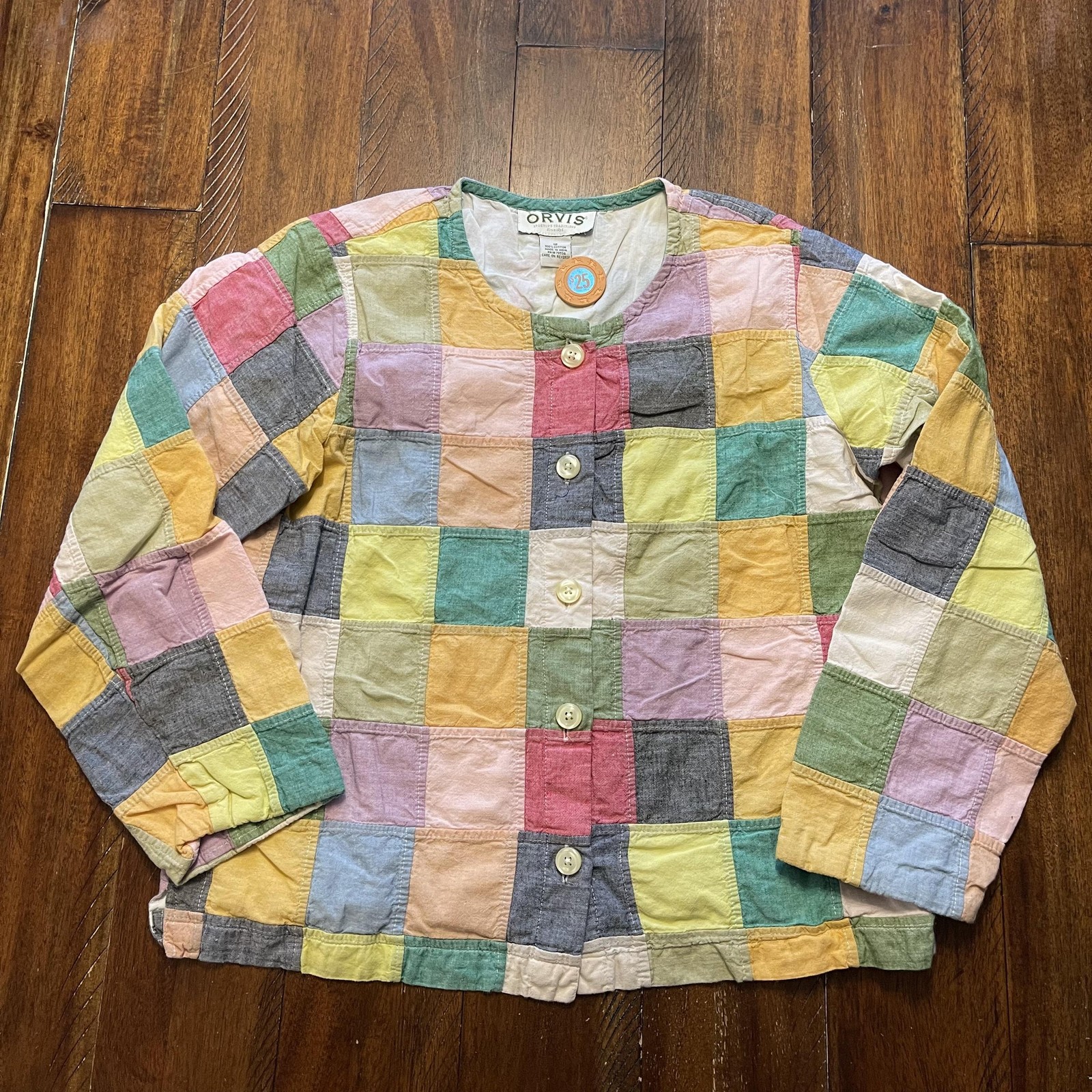 Orvis Jacket Womens 12 Multicolor Patchwork Quilt… - image 2