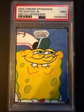 Marketplace image: 2025 Topps Chrome Spongebob Sketch 1/1 Auto , Ted Dastik PSA9