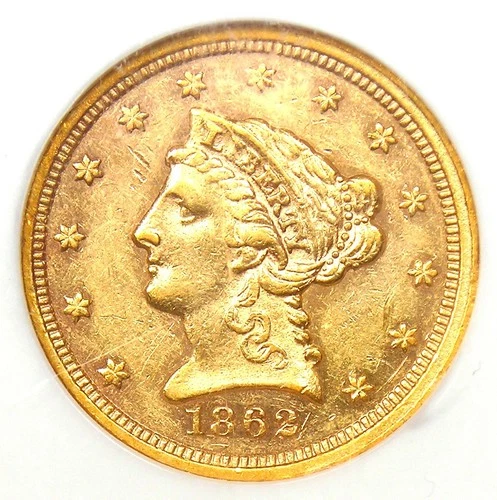 1862-P Liberty Quarter Eagle — photo from the most recent tracked eBay sale