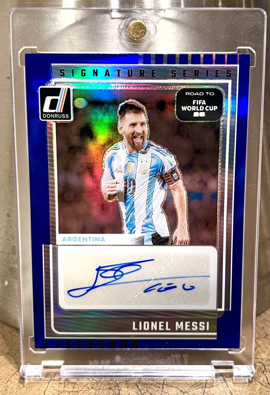 2025-2026 Panini Donruss FIFA World Cup Lionel Messi Autograph Blue /199 #SS-LM