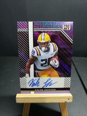 Kaleb Jackson Autograph 2024 Leaf Metal Football Pro Set Purple 9/10 AUTO SSP