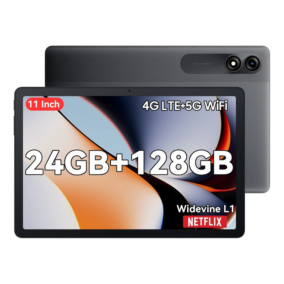 Blackview Tab 90 4G Android Tablet 11 Zoll 24GB+128GBPC Modus 8200mAh Octa Core