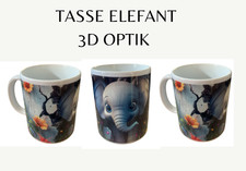 Tasse Becher Elefant 3D 330 ml Fassungsvermögen Kaffeetasse Teetasse Kindertasse