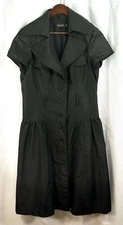 Rickie Freeman By Teri Jon Shall Collar Black Women's Dress (No Belt Included) 8