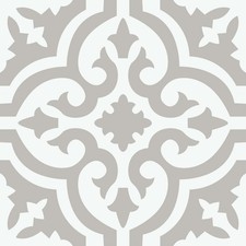 FloorPops FP3895 Emilia Peel Stick Floor Tiles, Neutral Gray