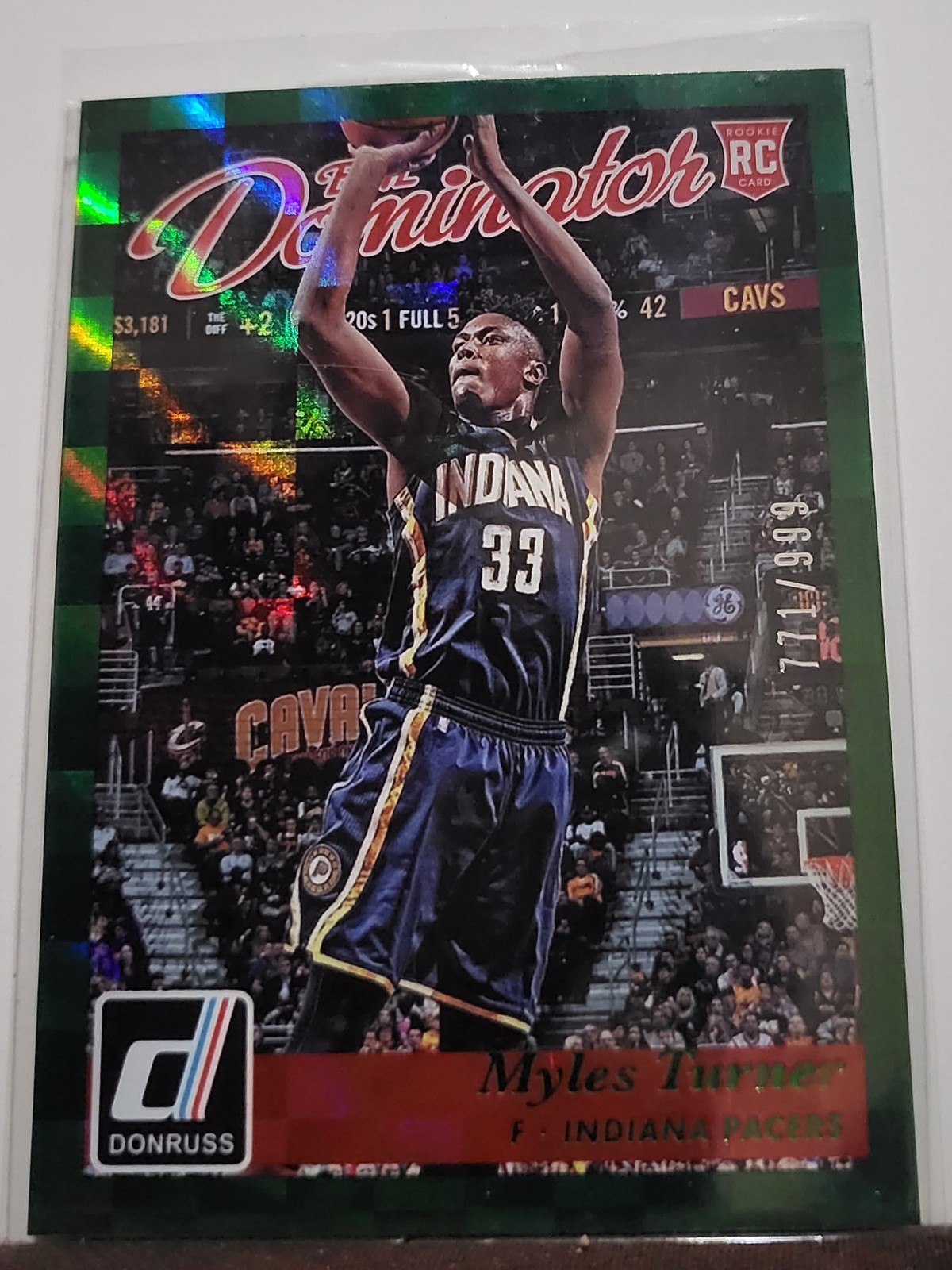 2015-16 Panini Donruss - Elite Dominator Rookies Myles Turner #14 /999 (RC)