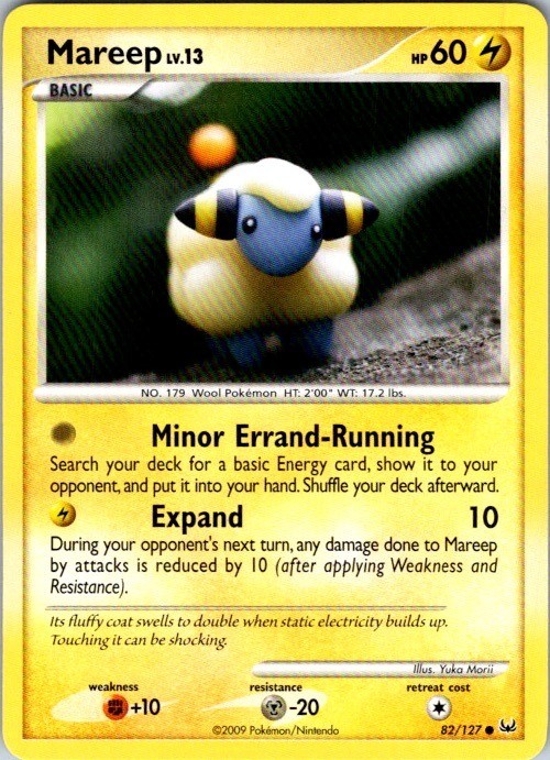 Mareep 82/127 Common Platinum Pokemon Lightly Played