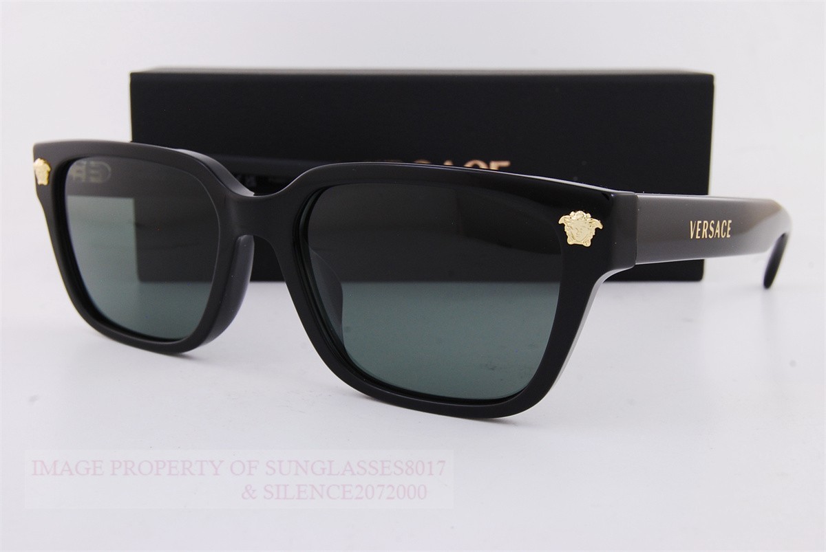 Brand New VERSACE Sunglasses VE 4513D GB1/82 Black/Dark Green For