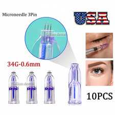 Crystal Nanosoft Microneedles 3Pin Needle Anti Aging Eyes Neck Lines Skin Care