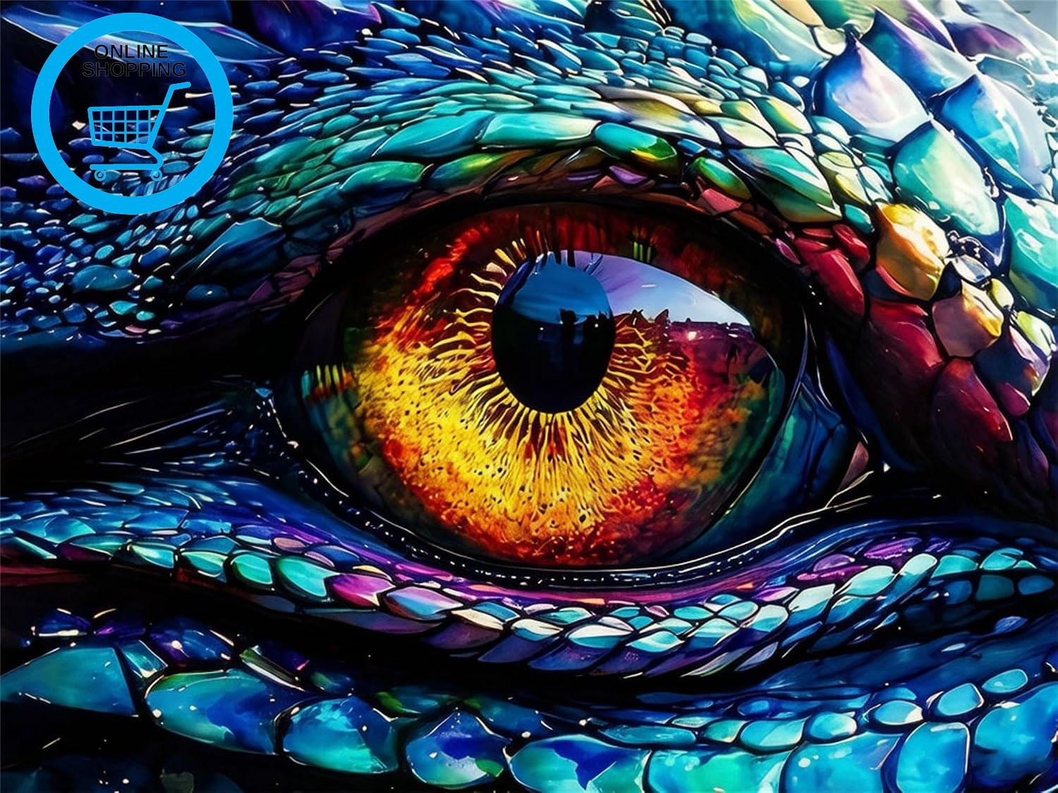 Dragon Eye Paint by Number for Adult,Diy Painting Kits for Adults,Color by Numbe