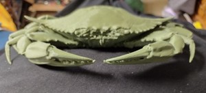 New Full size Army Green 3D Printed Female Crab