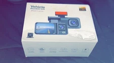 Open Box Never Used Dual Lens Vehicle Blackbox DVR Full HD 1080p Camera, Tested