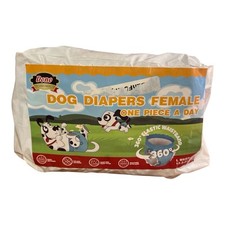 Dog Diapers For Female Disposable 360  Elastic Waistband 10 Per Pack.- Size L