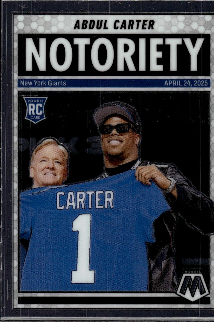 2025 Panini Mosaic Notoriety #14 Abdul Carter New York Giants