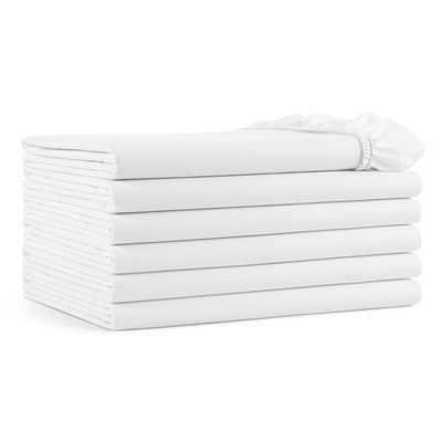 Arkwright Bulk KingFitted Bed Sheets - Pack of 6 - Soft Cotton Blend Bottom S...
