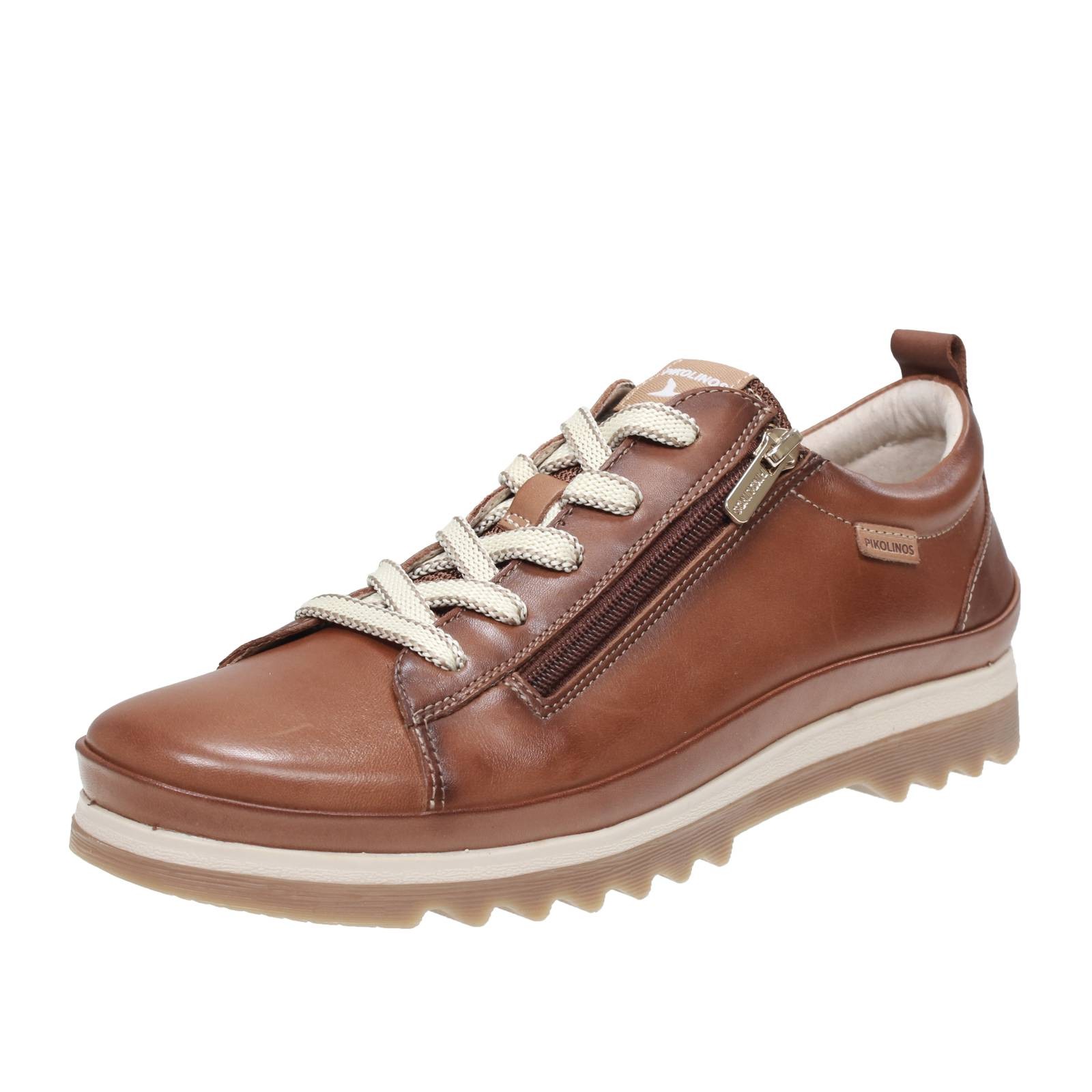 Pikolinos Vigo - Leder Sneaker mit braunem Reiverschluss - Gre 38 243 cm 24390₽