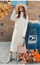Montreal Midi Dress show me your MuMu size XS super soft knit dress long Cream