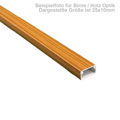 Kabelkanal 25x15 mm Birne Holzoptik Schraubmontage 1 m Elektrobedarf Wohnräume - Bild 1 von 4