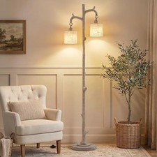 Floor Lamp for Living Room - 69" Rustic Tree Trunk Standing Lamps - Country Resi