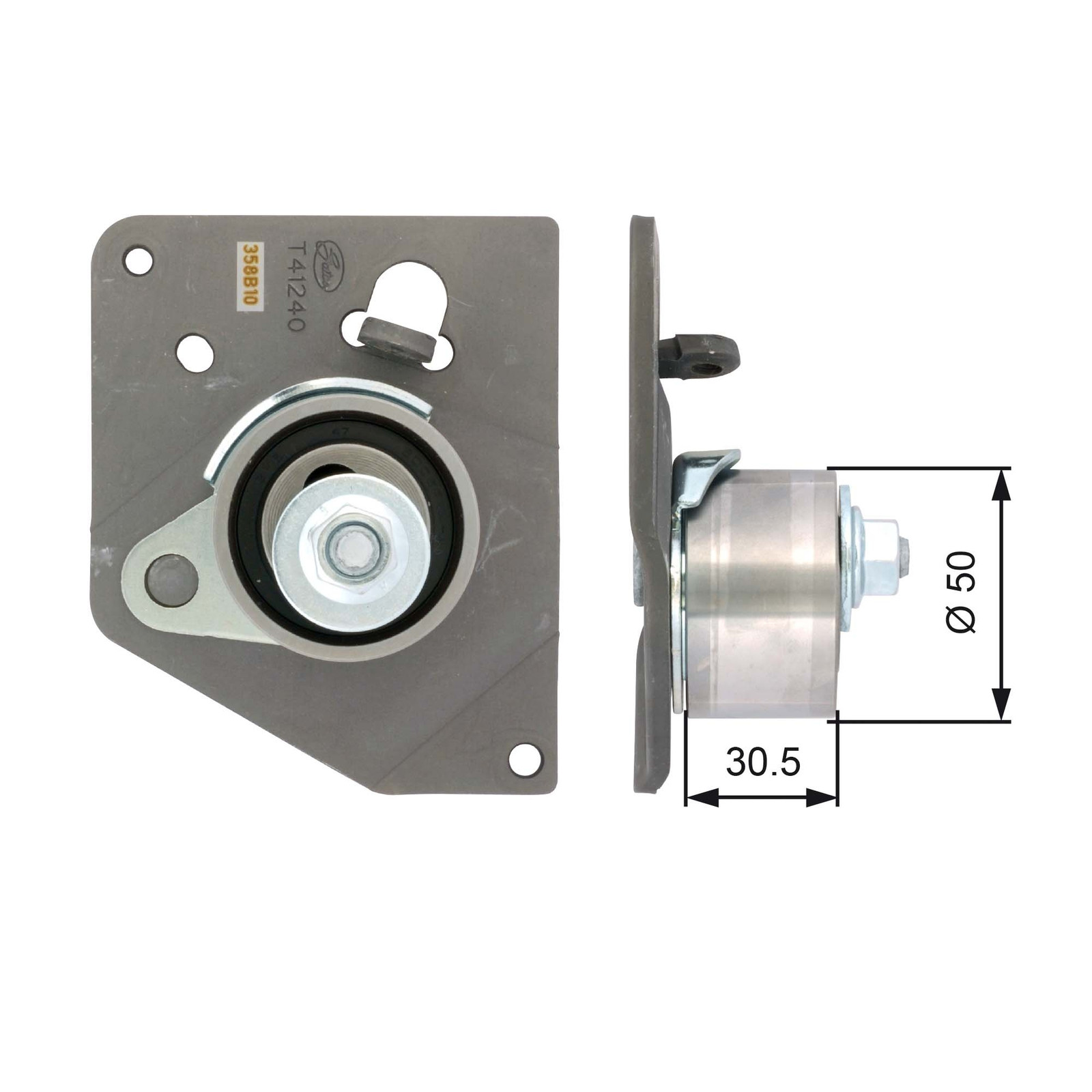 GATES-OE T41240 Tensioner Pulley, timing belt for MITSUBISHI,NISSAN,OPEL,RENAULT - Image 5