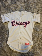 1987 - CHICAGO WHITE SOX  - Game Worn Used JERSEY - OZZIE GUILLEN autographed 