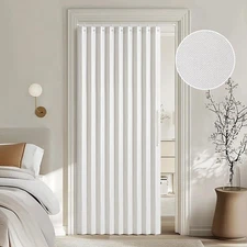 Accordion Style Magnetic Folding Door Curtains for Doorways/Closet Room Divider