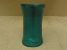 Designer Flower Vase Decorative 6 1/2in H x 3 1/2in D Green Modern Round Curved