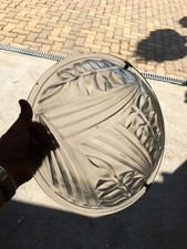 ART DECO ANCIEN LUSTRE VASQUE EN VERRE MOULE ET DEPOLI SIGNE DEGUE 558 ( Muller