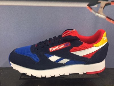 reebok classic blue red yellow