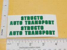 Structo Green/Black Auto Transport Semi Truck Replacement Sticker Set ST-137