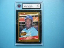 1986 DONRUSS MLB BASEBALL CARD #43 BO JACKSON ROOKIE HIGHLIGHTS KSA 10 GEM MINT